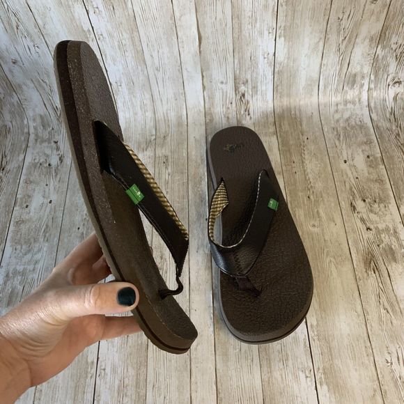 Sanuk Shoes - Sanuk Women's Yoga Mat Sandals Brown Size 9 Flip Flops Shoes
